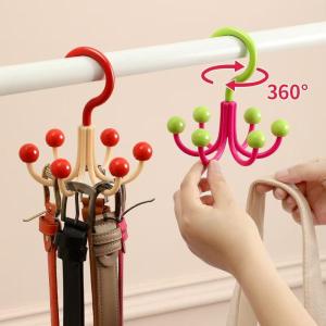 3/1pcs Portable Rotating Hook Space-Saving Six Claws Hook Hanger 360° Rotating Garment Hook with Six-Claw Design Color Multi-Functional Coat and Bag Organizer for Closet Storage