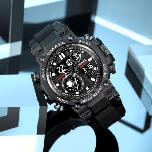 นาฬิกาสปอร์ต smael 8093 กันน้ำ 5Bar บริเวณ 2-4 Bar สำหรับผู้ชาย นาฬิกาปลูกกันแรง กระแทกการฟื้นฟูจุดท้าทายของนาฬิกา สำหรับผู้ชาย