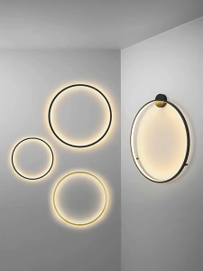 Đèn tường tròn tối giản phong cách Bắc Âu – Đèn trang trí đầu giường phòng ngủ phòng khách