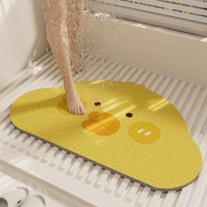 Thảm Phòng Tắm Chống Trượt Bằng Sợi Lụa Thảm Sàn Phòng Tắm Cho Trẻ Em Và Người Cao Tuổi Thảm Chống Trượt Thảm Sàn PVC Chống Trượt