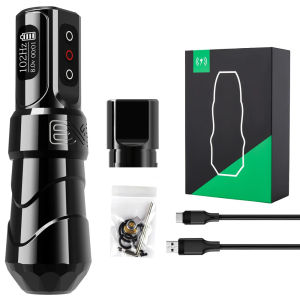 Máy Xăm Không Dây XNET FLUX MAX - Bút Xoay Động Cơ Không Lõi Pin 2400mAh Màn Hình LED Kỹ Thuật Số Dành Cho Nghệ Sĩ Xăm Hình Màu Đen/vàng