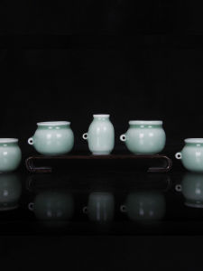 Five-Piece Bird Feeding Cup Set Cage Accessories Food Tray Bird Feeder Bowl Red Eye Parrot Feeding Device Pet Supplies