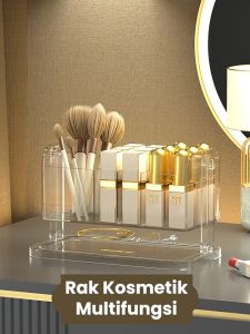 Mainland Rak Organizer Kosmetik Acrylic Rak Makeup Tempat Lipstik Kutek Brush Parfume Serbaguna Rak Perhiasan Aksesoris HSB679