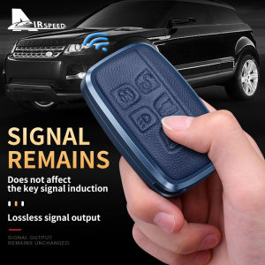 เหมาะสำหรับ Land Rover ตัวป้องกันกุญแจห่อหุ้มรถเต็มรูปแบบเคสกุญแจหนังโลหะ Porsche ทำจากอลูมิเนียมและหนังวัวเพื่อป้องกันการสึกหรอ