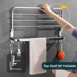 CHIZHIDU | Giá Đỡ Khăn Không Cần Khoan 304 Thép Không Gỉ