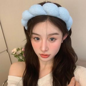 Color Bubble Hemp Pattern Hair Hoop Sponge Thickened Headband Twist Sponge Cloud Headband European Style
