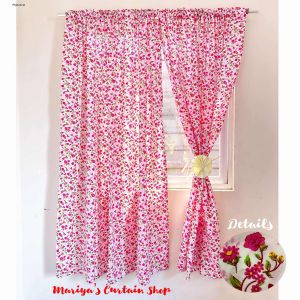 Baby Rose Pink Fusha Curtain Matchy Door window Lababo Curtain