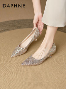 Daphne | Elegant Low Heel Women Shoes Autumn Crystal Bridal