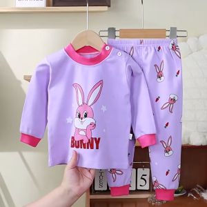 0-6Yrs Soft Cotton Pajamas Set for Kids Cute Fashion Printed with Long Sleeves Sleepwear for Baby Boys