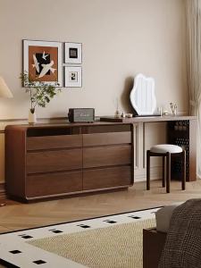 FANLUOWEI | Vintage Style Solid Wood Vanity Dresser Storage Cabinet Corner Desk Extendable Makeup Table