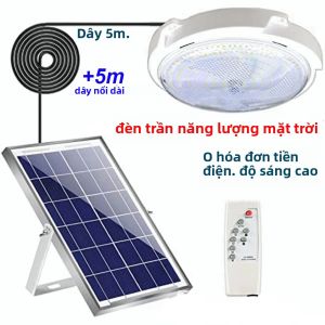 Đèn LED Ốp Trần Chạy Bằng Năng Lượng Mặt Trời IP65 Đèn Ngoài Trời Trong Nhà Chống Nước Tiết Kiệm Năng Lượng Nhà Veranda Nhà Để Xe Chiếu Sáng Phong Cách Hiện Đại