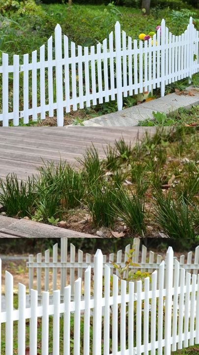 รั้วตกแต่งสวน PVC สำเร็จรูป สีขาว 59x32.5 ซม.