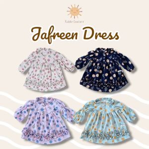 Baju Dress Bayi Perempuan 0-2 Tahun Jafreen Gamis Bayi Newborn