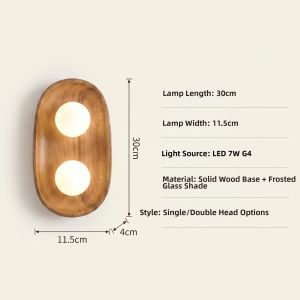 OUCHAO | Zen Style Wall Light For Bedroom Corridor Entryway Hallway