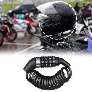 Khóa Xe Đạp Dây Thép Chống Trộm Cho Xe Đạp Leo Núi Xe Máy Hành Lý Mũ Bảo Hiểm - Khóa Kết Hợp Mã Số Với Dây Thép