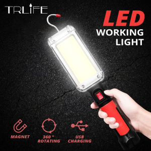 Super Bright Flashlight led cob work light led Working Lamp Hook Magnet Camping Lamp USB Flashlight Rechargeable Waterproof emergency lights rechargeable repair light Hand Light For Car Torch light work lamp