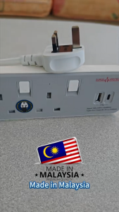 Premium SUM 3/4/5 WAY heavy duty Grey Portable Extension Socket With Malaysia SIRIM Approval & USB