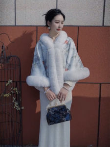 New Arrival Fleece Lined Thickened Flag Robe Cardigan Womens Autumn Winter Outerwear Short Coat Original Design Wool Blend