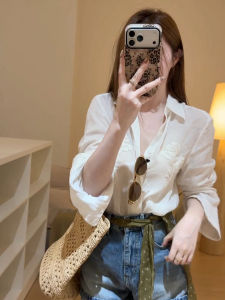 ZHILU | Elegant Embroidered Loose Fit Summer Long Sleeve Blouse