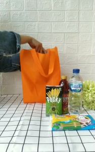Uk 25x35x10 cm Lusinan Goodie Bag Tas kain Spunbond Belanja Sembako Bingkisan Hajatan Godybag Ultah