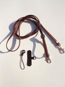 Leather Adjustable Long Lanyard for Mobile Phone Outdoor Climbing Crossbody Bag Bee Amplifier Hanging Rope Simple Design