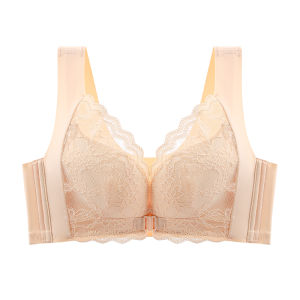 Miiow | Cat Woman Front Buckle Underwear Womens Small Chest Gathered Look Big Anti-Sagging Side Breast Collection Lace Beautiful Back Vest Bra