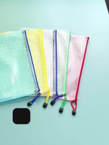 A5 Mesh Zipper Bag Waterproof Storage Bag For Storing Documents Receipts Handicrafts Puzzles And Board Games