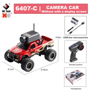 WLtoys | Wltoys 1:64 Mini RC Car 6407 6407-C Camera Model with Remote Control Screen WiFi APP Desktop Remote Camera Control RC Vehicle