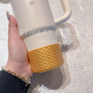 Tấm Lót Cốc Dày Bằng Silicon Chống Mài Mòn Họa Tiết Cá Mập Màu Xanh Stanley Phụ Kiện Cốc Phong Cách INS Có Thể Tái Sử Dụng