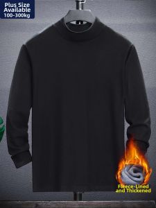 JIUSENBAO | Long Sleeve Mid-high Collar Warmer T-shirt Mens Casual Wear