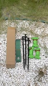 Tree Stake Kit - Green Tree Wrap Wind Support Heavy-Duty Tree Stake Set