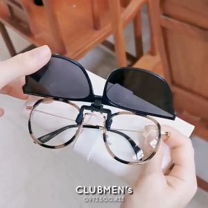 Tròng kính râm dạng kẹp chống tia UV chống lóa tháo lắp dễ dàng