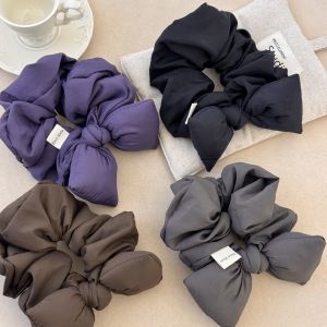 Purple Wisteria Cotton Filled Butterfly Knot Hair Ties Womens Fashionable Hair Bands Autumn Winter New Style Big Loop Hair Bands