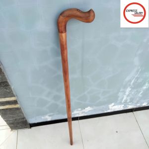 tongkat jalan kayu nagasari model payung natural C11