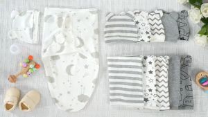 GEARBEST Adjustable Magic Sticker Swaddle Wrap for Newborn Baby with Bonnet Soft Breathable Fabric