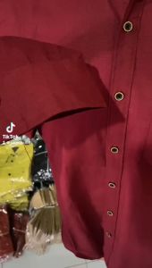 KEMEJA PRIA POLOS LENGAN PANJANG SIGARET PREMIUM MAROON