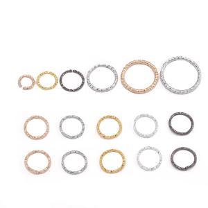 50-100pcs/Bag 8-20mm Metal Open Jump Rings Twisted Split Ring Connector for DIY Jewelry Making Findings Accessories Supplies