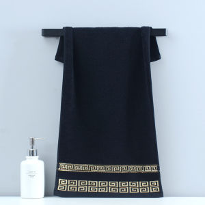 2pcs Bathroom Towel Sets 100% Cotton Embroidered Bathroom Towel Christmas Gift Sport Towel Sets Home Hotel Use 수건 세트 White Black