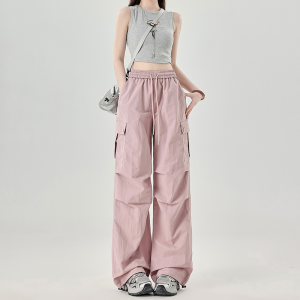 La Chapelle | American Style High Waist Loose Cargo Pants For Women
