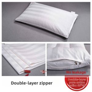 Pillowcase Liner Cover Zipper Pure Cotton Double Layer Pillow Case Kids Buckwheat Husk Pure Cotton Single Pillow Insert Inner Pillow Case