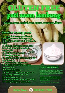 obat lambung alami tepung garut murni/original arrarut angkrik pati asam lambung