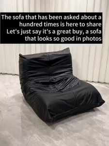 Microfiber Leather Lazy Sofa Chair – Adjustable Backrest Ideal for Dorm Balcony Living Room