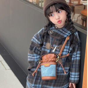 Kids Bag 2024 New Arrival Fall and Winter Fashion Girls Satchel Bucket Bag Girl Change Accessories Shoulder Messenger Bag