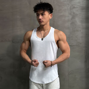 Vest up American Sports Quick-Drying I-Shaped Tank Top Sleeveless T-shirt Loose Breathable Stretch Large Fitness Mens Fashion