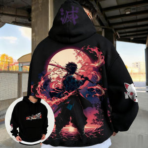 New Autumn Fashion Demon Slayer Anime Hoodie Men Women Pullover Sweatshirt Oversized Casual Cosplay Streetwear Y2k Clothes Tops
