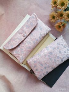 New Chinese Style Mini Luxury Phone Clutch Bag Pastel Pink Gentle Wind Wallet Original Design Lightweight Mobile Storage Bag