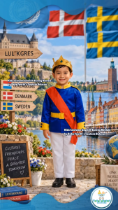United Nation Luxembourg Denmark Sweden Prince Costume Terno for United Nation Attire for UN Events for Kids Boy