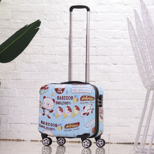 Cute Korean Style Mini 18 Inch Luggage Small Lightweight Travel Password Boarding Box with Universal Wheels for Men And Women