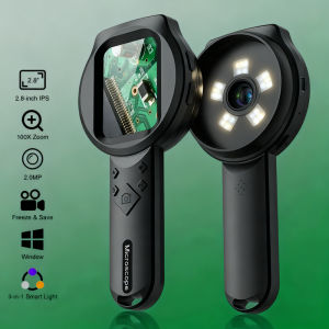 2.8 IPS Handheld Digital Magnifier 1080P HD 100X Portable Microscope Mignifying Glass for Electronics Repair Check Jewelry