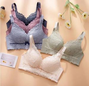 2 pack Triumphˉ  Comfortable bra without underwire Women Push-up bra to prevent sagging back buckle fixed Suitable for small breasts